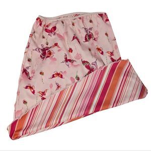 Vintage Girls Y2K Cherokee Reversible Butterfly Stripe Print Skirt Size 7/8